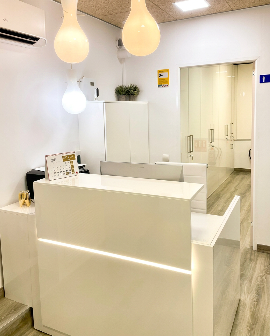 Recepción de la clínica dental Eumaden